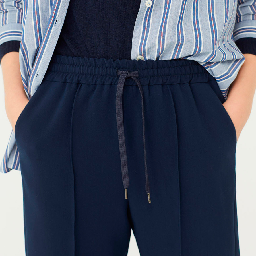 Pantalon marino con cintura elastica WWH112 NICE THINGS