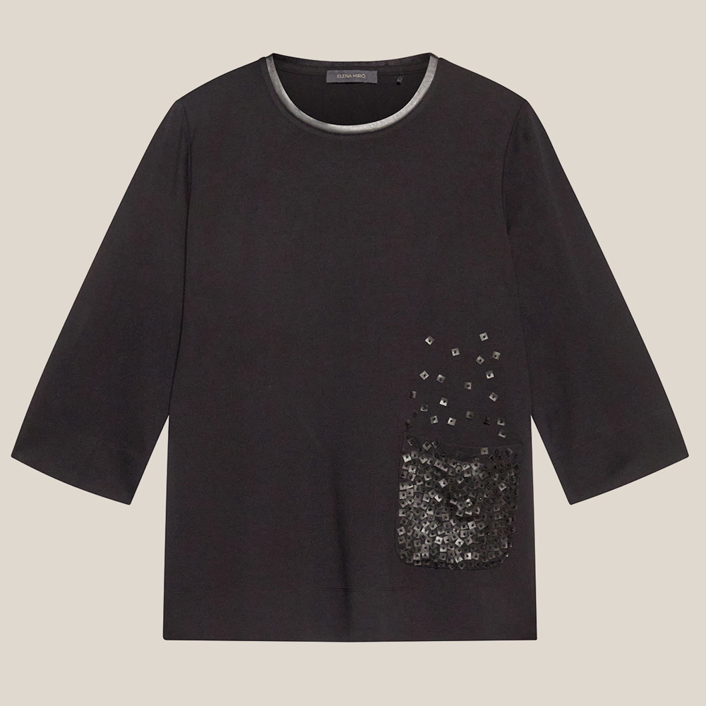 Camiseta punto milano con bolsillo en gus gus boutique