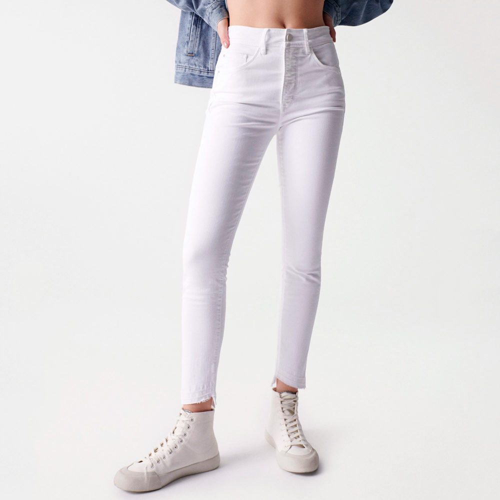 Vaqueros blancos Push in cropped Salsa Jeans