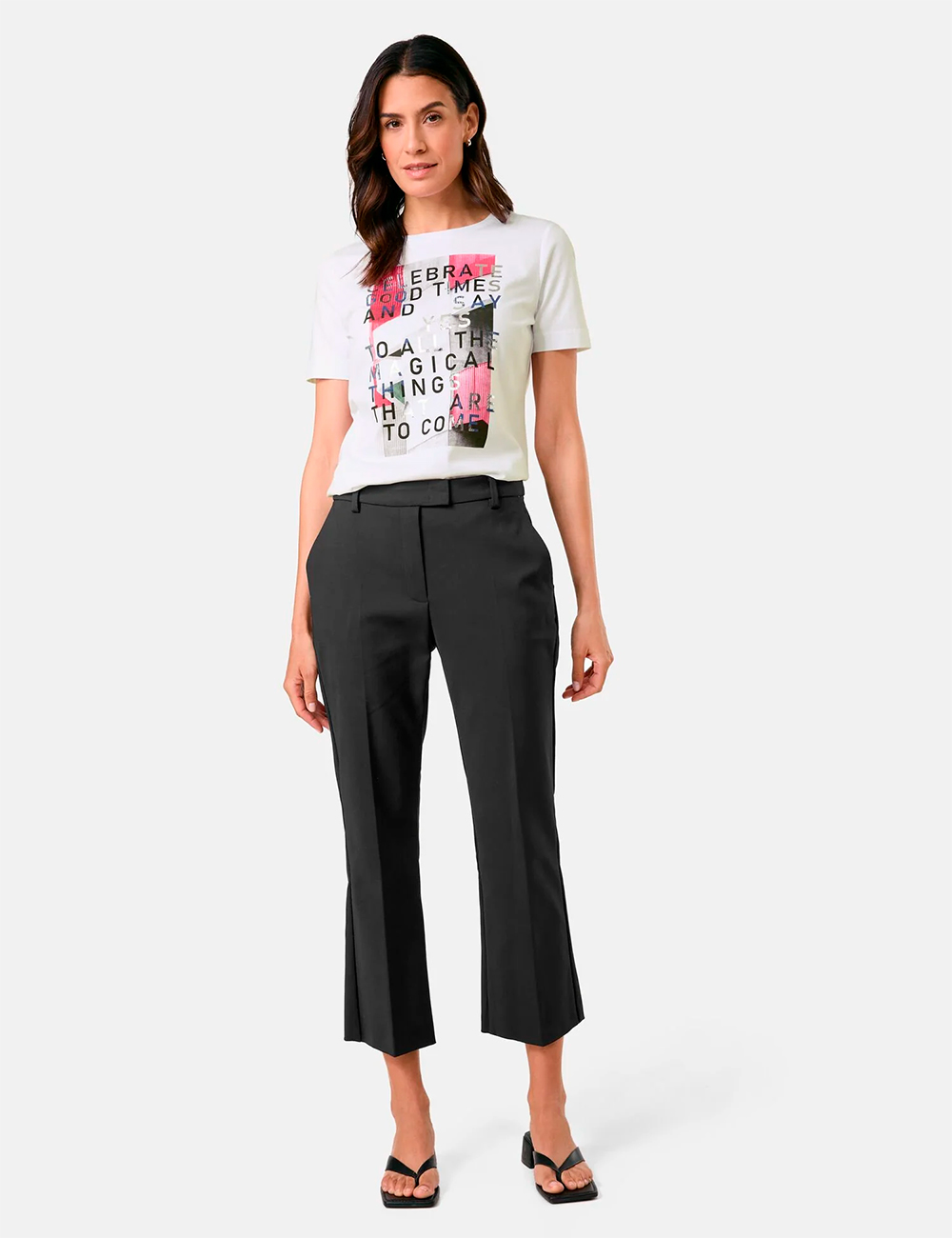 Pantalón negro de vestir cropped Gerry Weber moda mujer en Gus Gus moda mujer multimarca, colección primavera-verano.